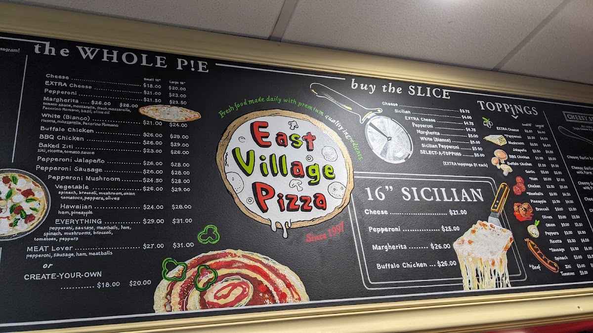 East Village Pizza Menu - Image 5